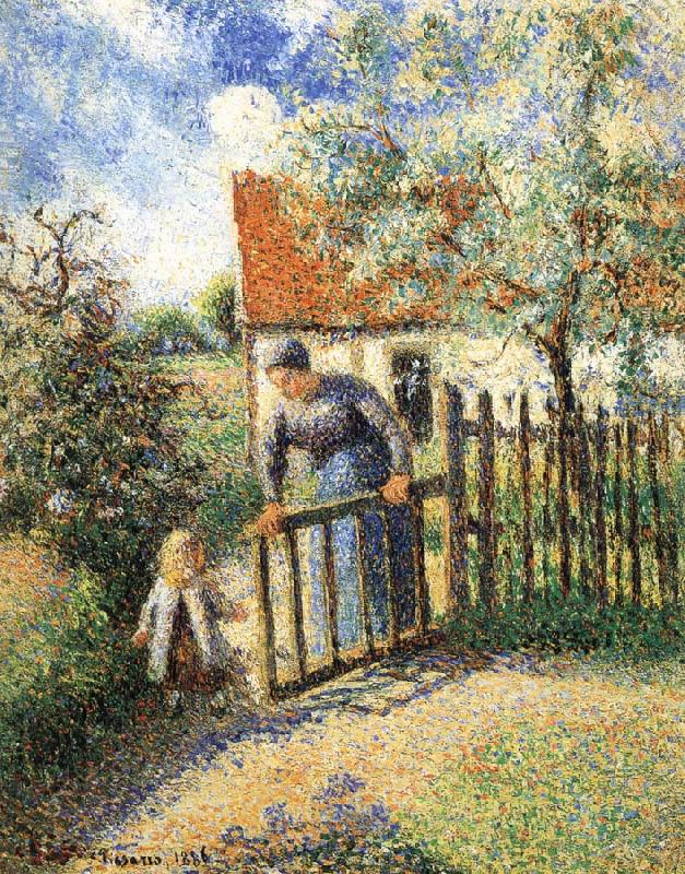 Camille Pissarro Mothers and children in the garden oil painting picture